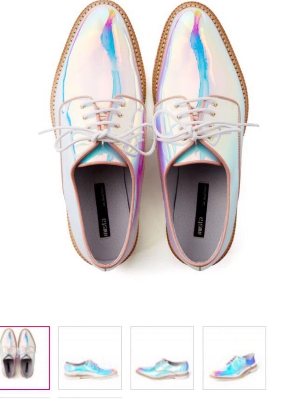 MIISTA ZOE OPAL OXFORDS SZ 8 Brand New in Box - Picture 4 of 4